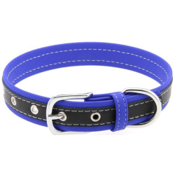 Kinky Puppy Collier Bicolore Simili Constrated Bleu Foncé